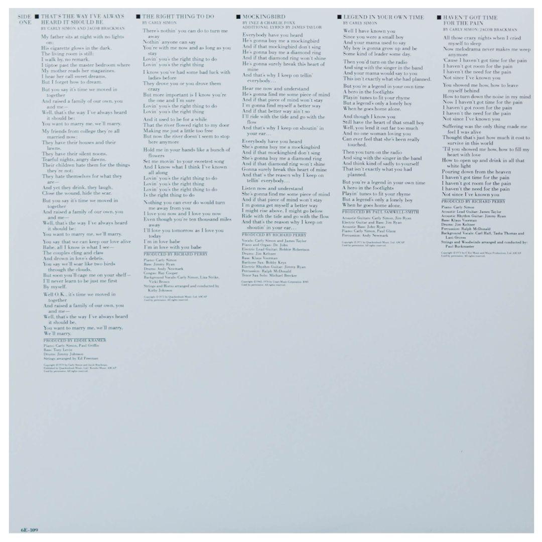 CARLY SIMON - BEST OF | VINILO USADO