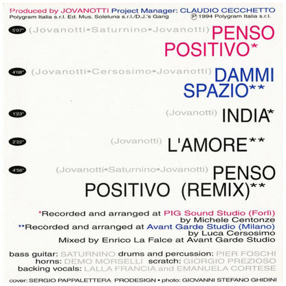 JOVANOTTI - PENSO POSITIVO (CD MAXI SINGLE) | CD
