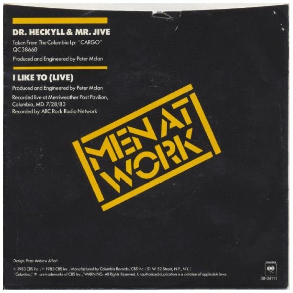 MEN AT WORK - DR. HECKYLL & MR. JIVE | 7" SINGLE USADO