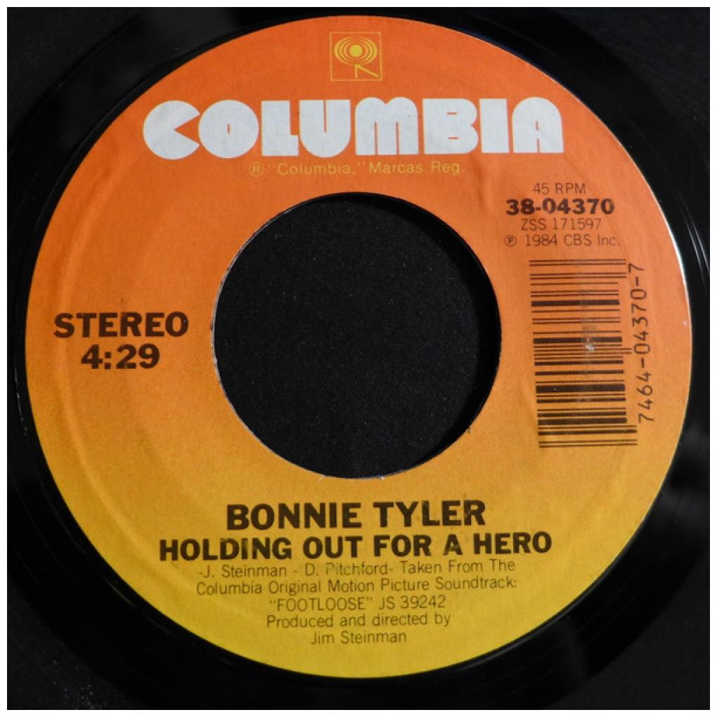 BONNIE TYLER - HOLDING OUT FOR A HERO | 7" SINGLE USADO