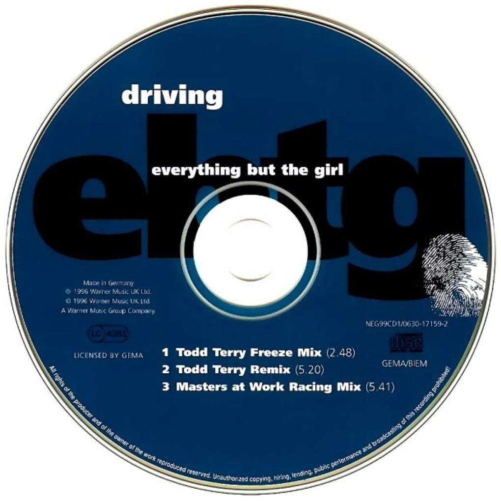 EVERYTHING BUT THE GIRL - DRIVING (CD MAXI SINGLE) (TODD TERRY REMIX) | CD
