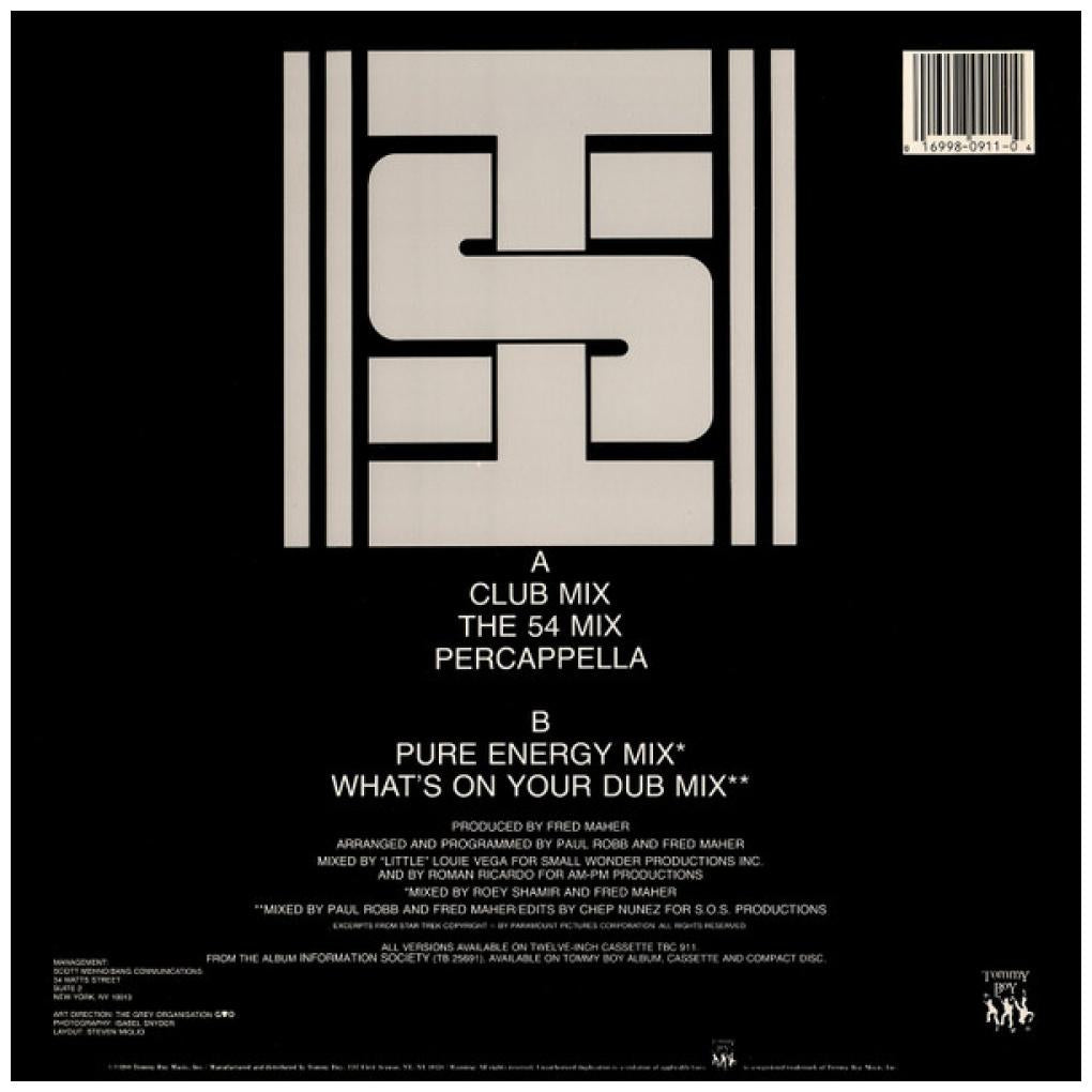 INFORMATION SOCIETY - WHAT'S ON YOUR MIND (PURE ENERGY) | 12'' MAXI SINGLE USADO