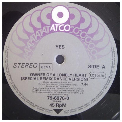 YES  - OWNER OF THE LONELY HEART | 12" MAXI SINGLE USADO