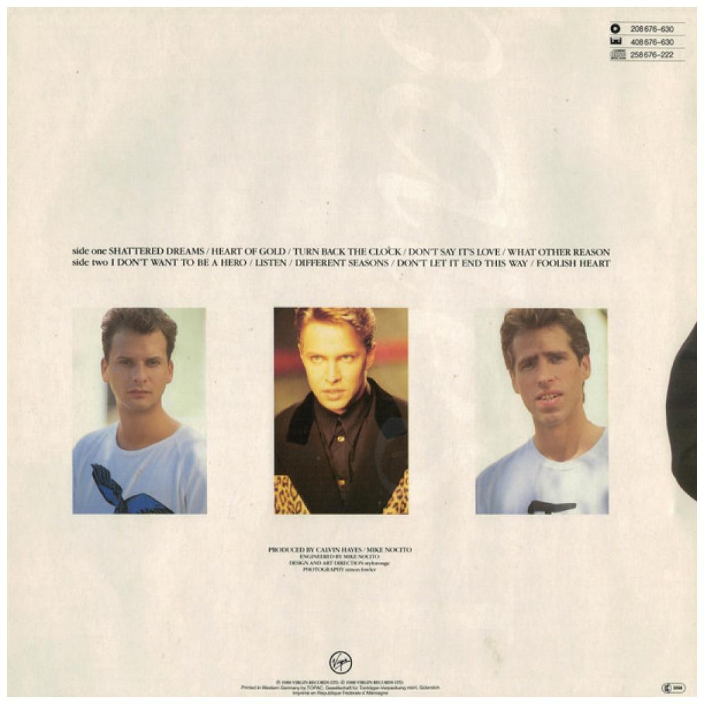 JOHNNY HATES JAZZ - TURN BACK THE CLOCK | VINILO USADO
