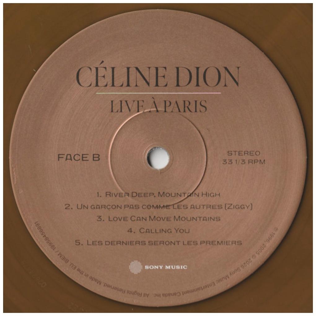 CELINE DION - LIVE A PARIS (2LP/GOLDEN TAN VINYL/140G) | VINILO