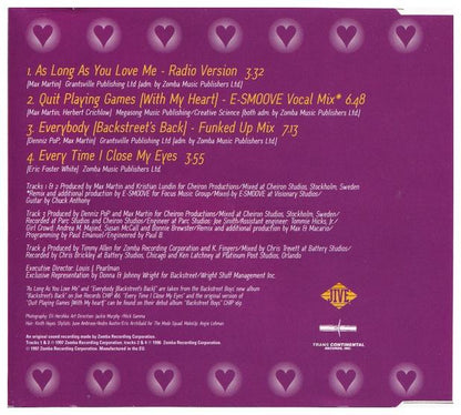 BACKSTREET BOYS - AS LONG AS YOU LOVE ME | CD SINGLE USADO