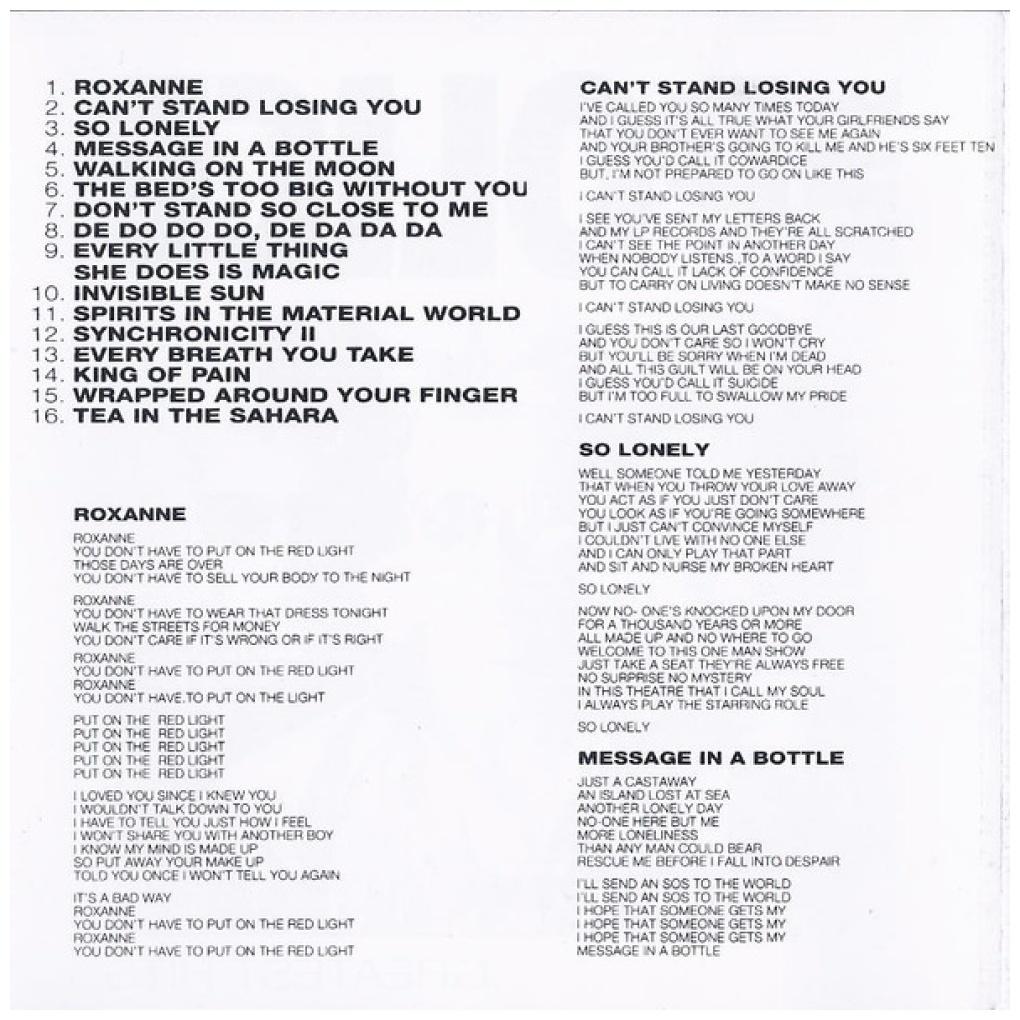 POLICE  - GREATEST HITS | CD