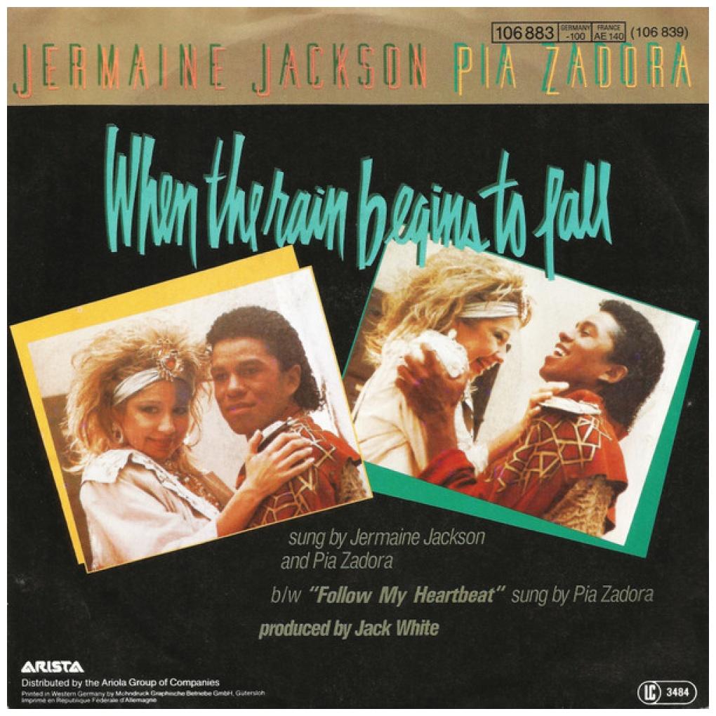 JERMAINE JACKSON & PIA ZADORA - WHEN THE RAIN BEGINS TO FALL | 7" SINGLE USADO