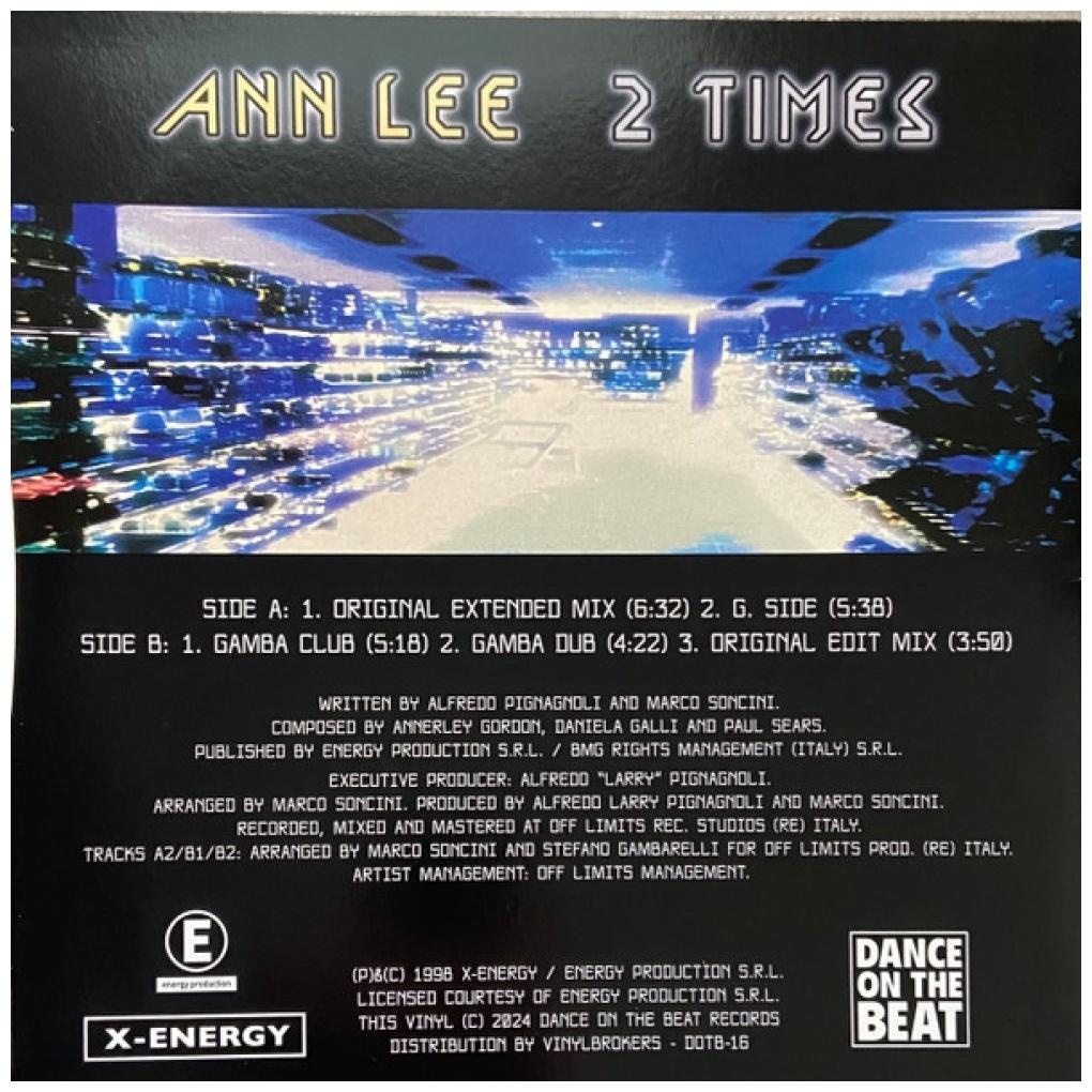 ANN LEE - 2 TIMES (YELLOW VINYL) | 12'' MAXI SINGLE USADO