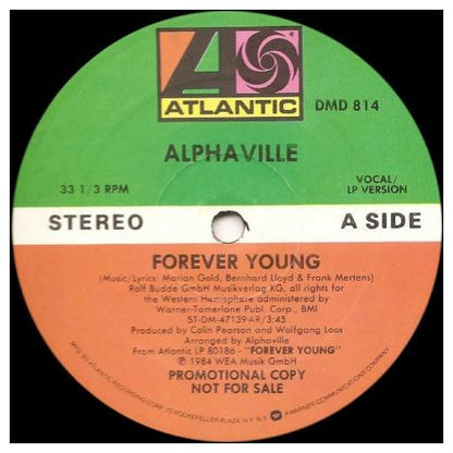 ALPHAVILLE - FOREVER YOUNG (PROMO) | 12" MAXI SINGLE USADO