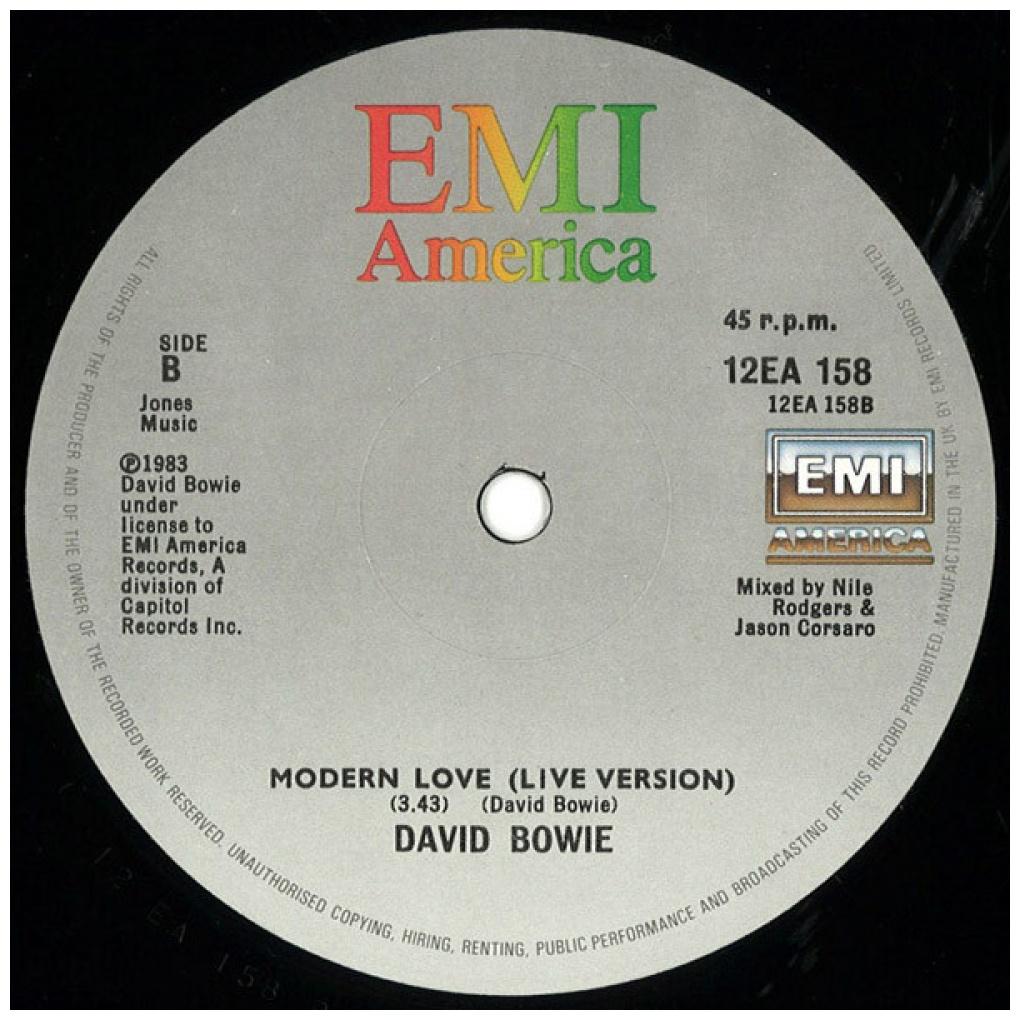 DAVID BOWIE - MODERN LOVE | 12'' MAXI SINGLE USADO