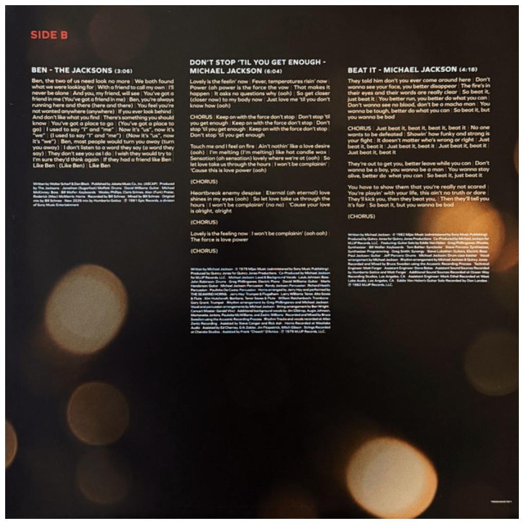 MICHAEL JACKSON - MICHAEL: SONGS FROM THE MOTION PICTURE (2LP) (BLACK ICE VINYL) (140GRS) | VINILO