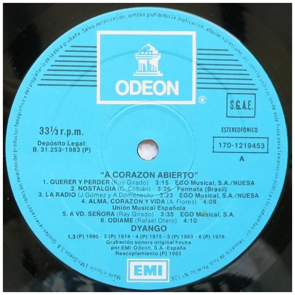 DYANGO - A CORAZON ABIERTO: SUS 25 MEJORES CANCIONES (2LP) | VINILO USADO