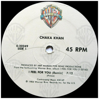 CHAKA KHAN - I FEEL FOR YOU | 12'' MAXI SINGLE USADO