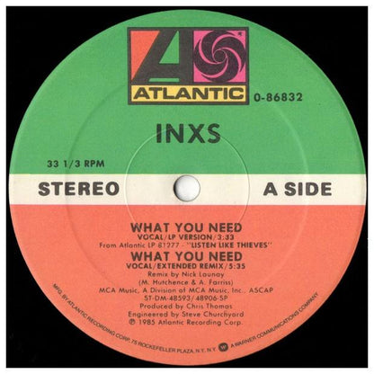 INXS - WHAT YOU NEED (EXTENDED MIX) | 12" MAXI SINGLE USADO