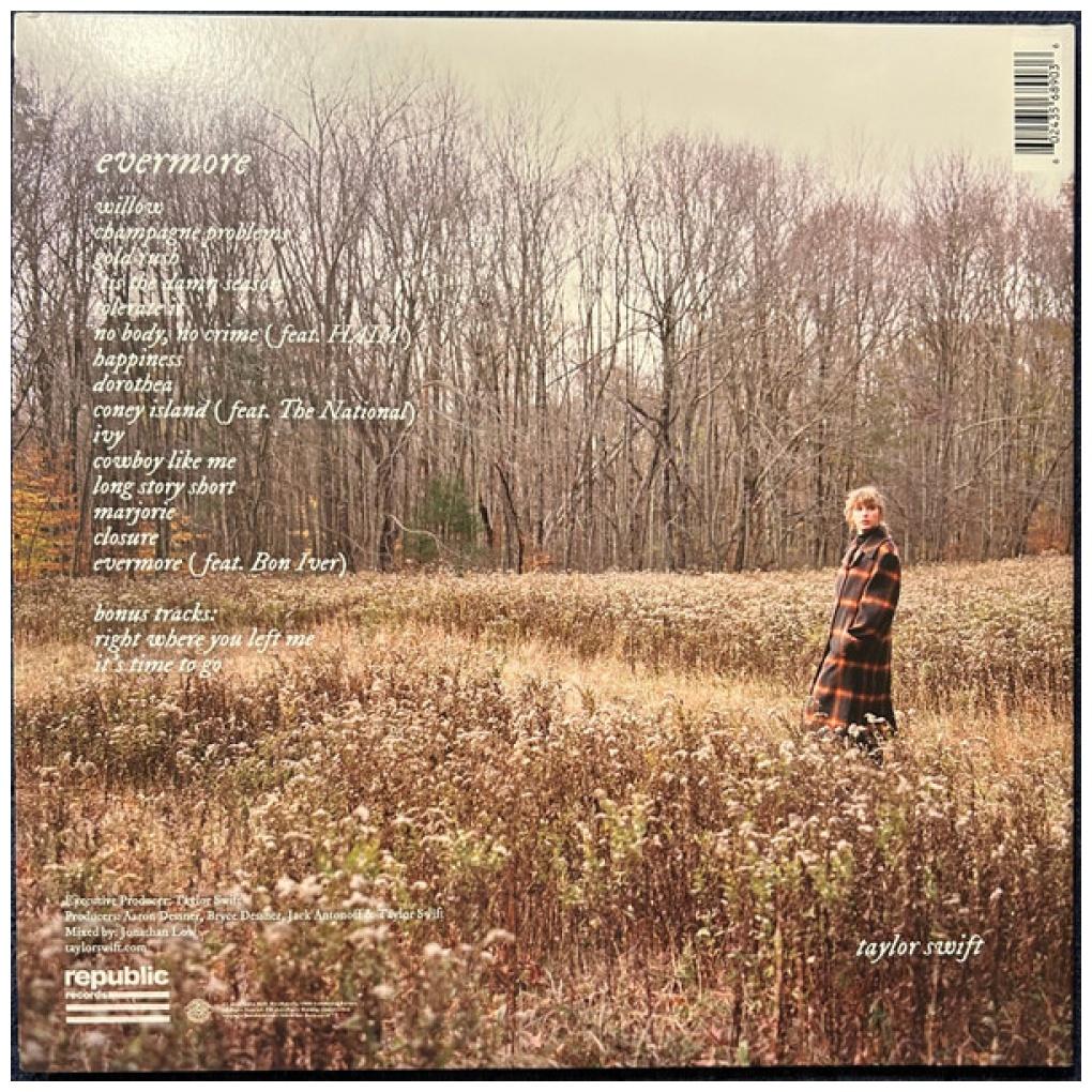 TAYLOR SWIFT - EVERMORE (2LP) (EXCLUSIVE RED VINYL) | VINILO