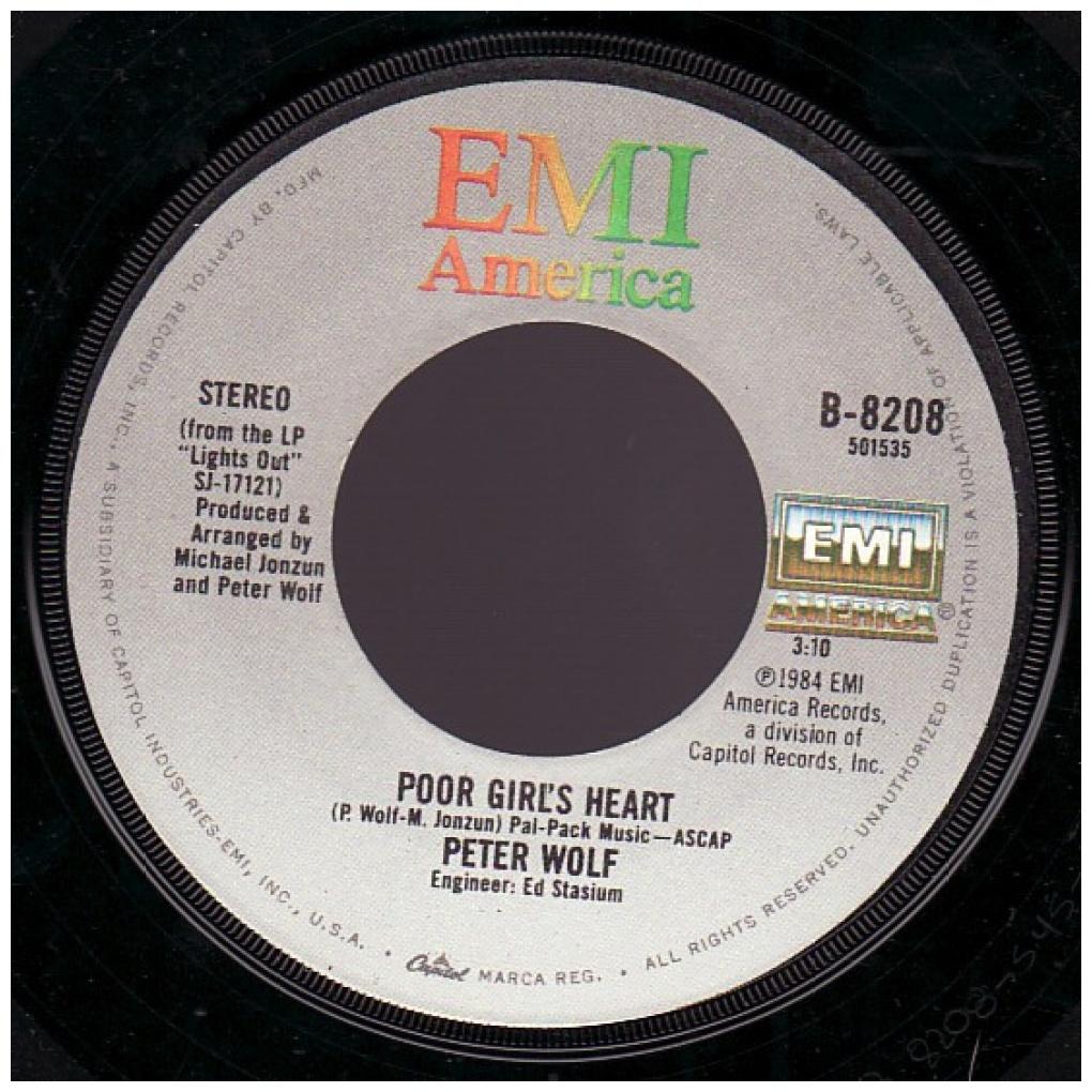 PETER WOLF - LIGHTS OUT | 7" SINGLE USADO