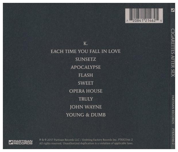 CIGARETTES AFTER SEX - CIGARETTES AFTER SEX | CD