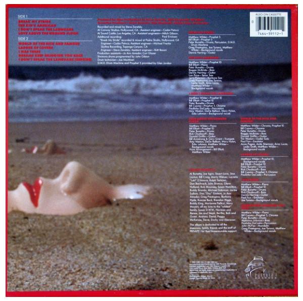 MATTHEW WILDER - I DON T SPEAK THE LENGUAGE  | VINILO