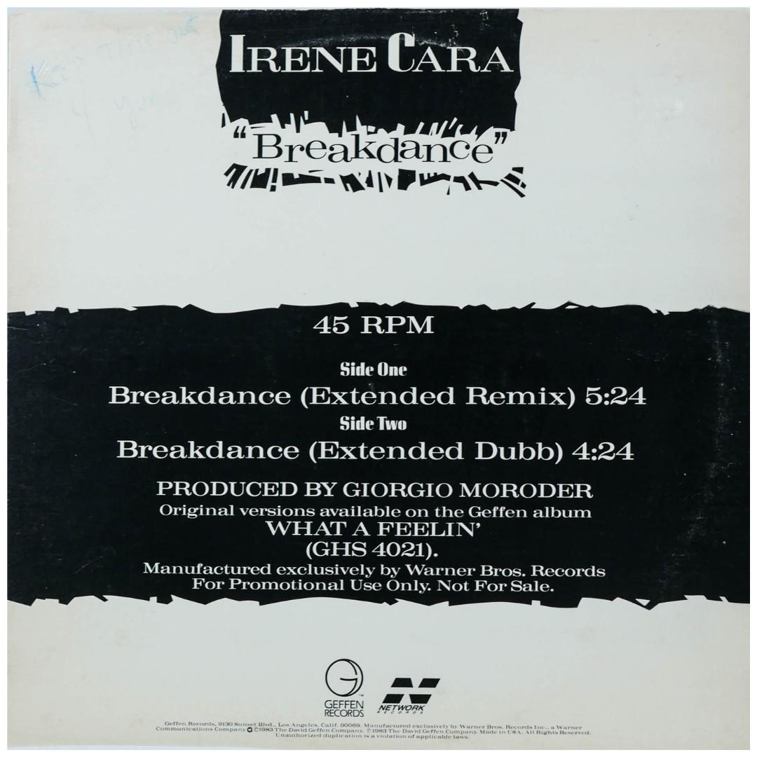 IRENE CARA - BREAKDANCE | 12" MAXI SINGLE USADO