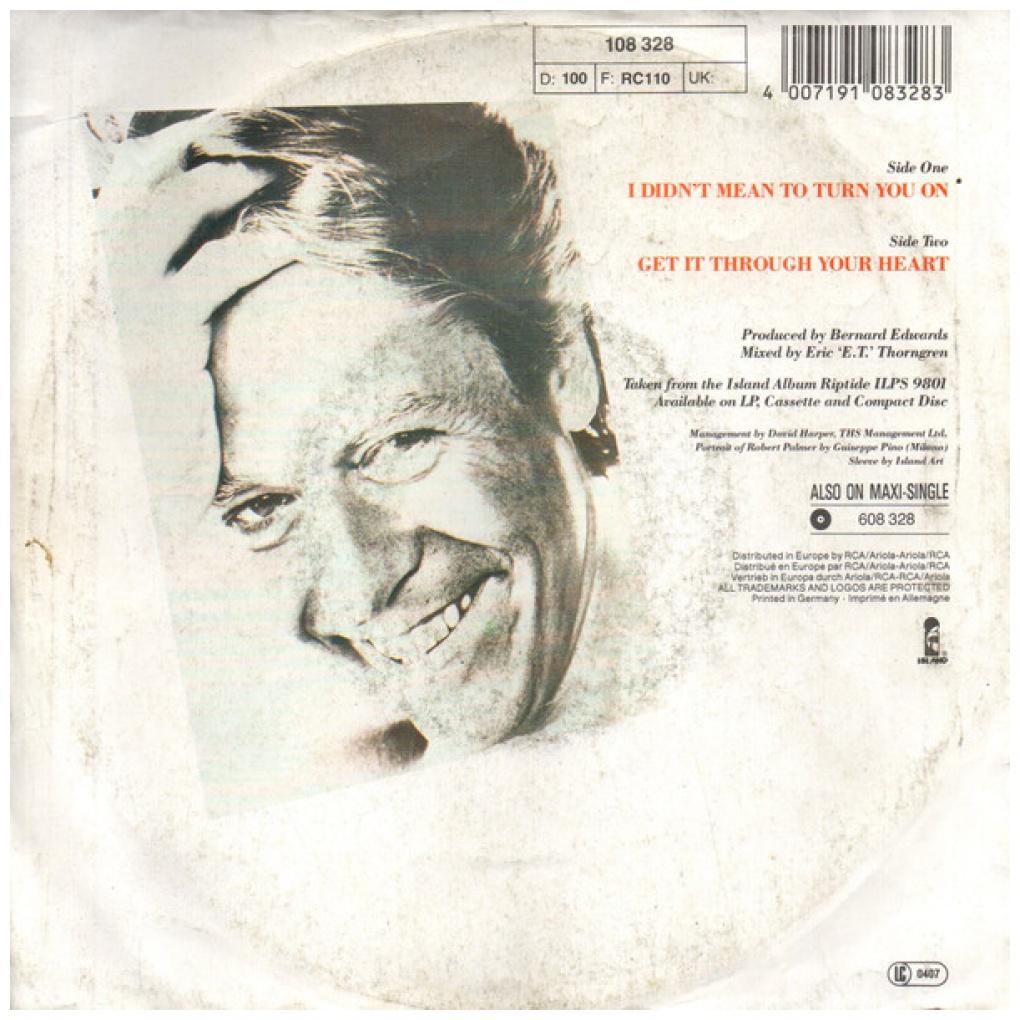 ROBERT PALMER - I DID'NT MEAN TO TURN YOU ON | 7" SINGLE USADO
