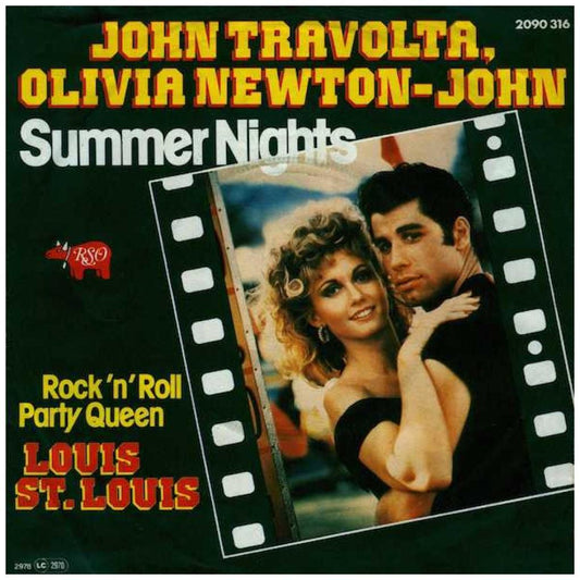 JOHN TRAVOLTA & OLIVIA NEWTON-JOHN - SUMMER NIGHTS/ROCK 'N' ROLL PARTY QUEEN | 7" SINGLE USADO