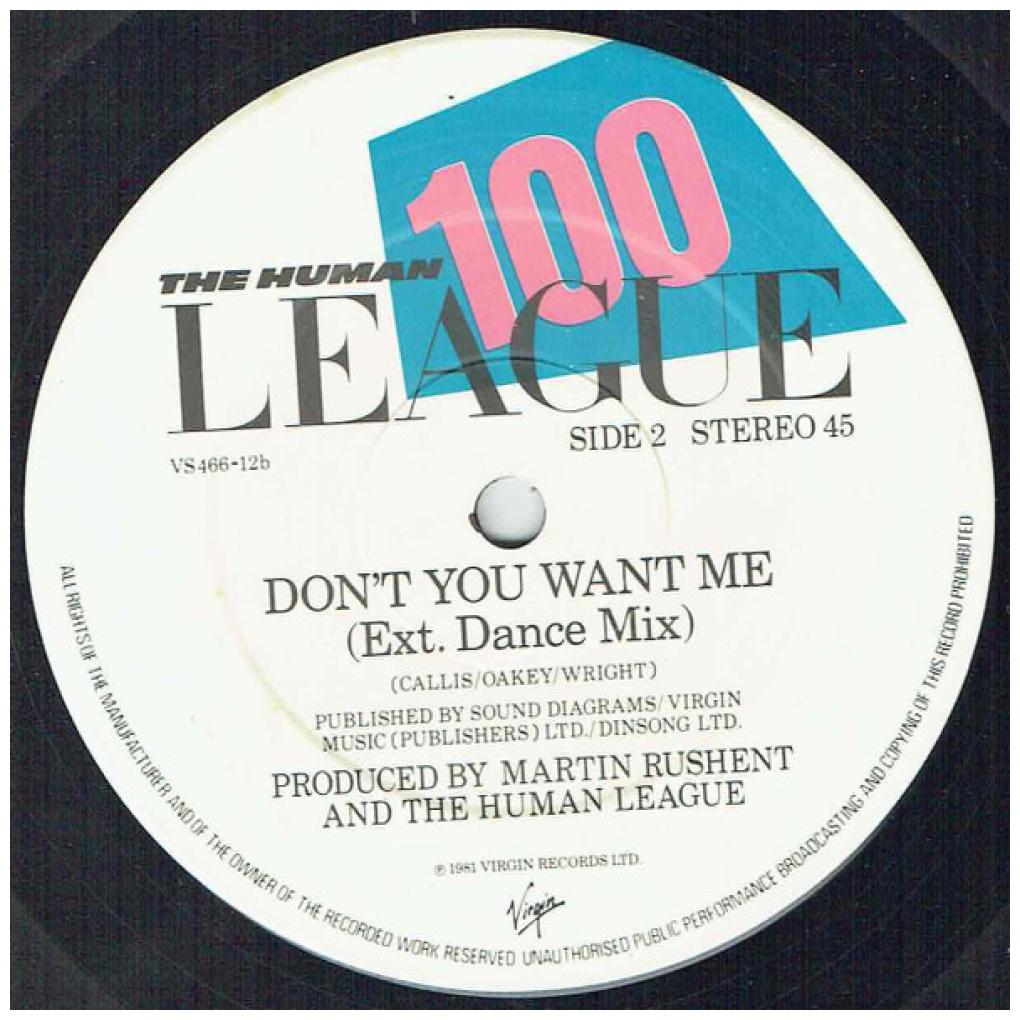 HUMAN LEAGUE - DON'T YOU WANT ME | 12" MAXI SINGLE VINILO USADO