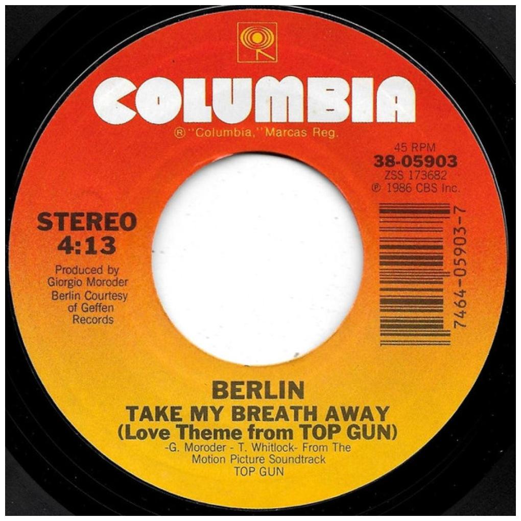 BERLIN - TAKE ME BREATH AWAY | 7" SINGLE USADO