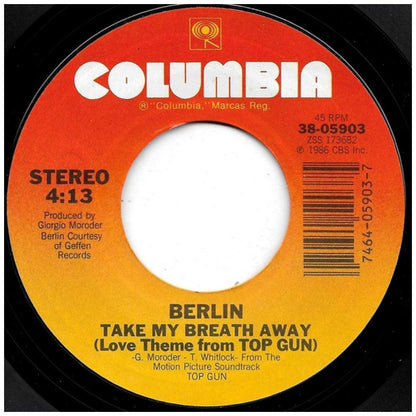 BERLIN - TAKE ME BREATH AWAY | 7" SINGLE USADO