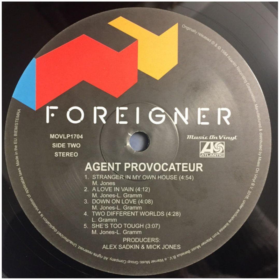 FOREIGNER - AGENT PROVOCATEUR | VINILO
