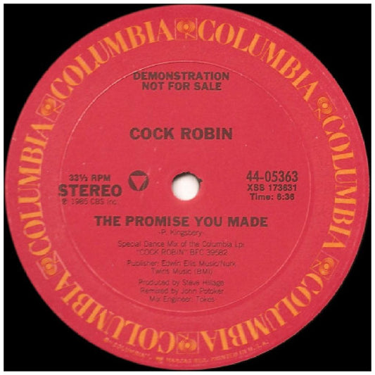 COCK ROBIN - THE PROMISE YOU MADE | 12'' MAXI SINGLE USADO