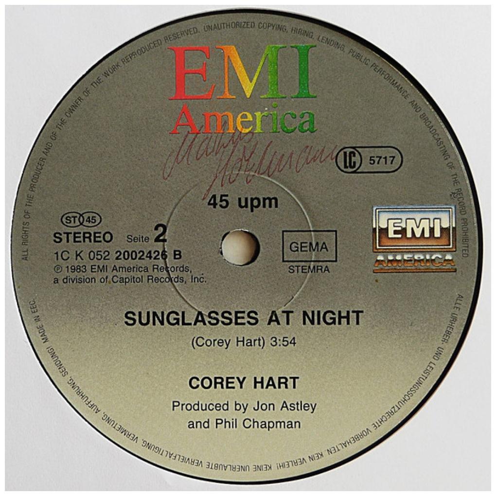 COREY HART - SUNGLASSES AT NIGHT | 12" MAXI SINGLE VINILO USADO