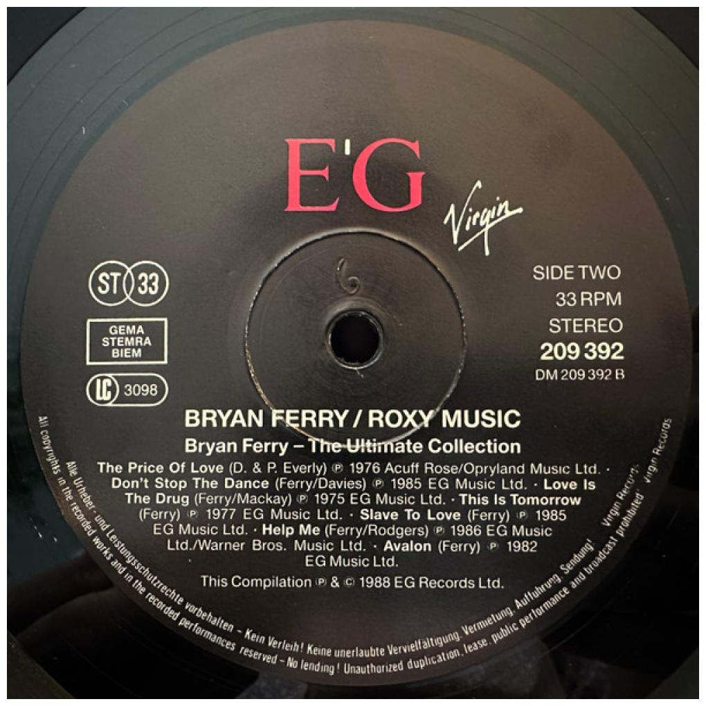 BRYAN FERRY With ROXY MUSIC - THE ULTIMATE COLLECTION | VINILO USADO