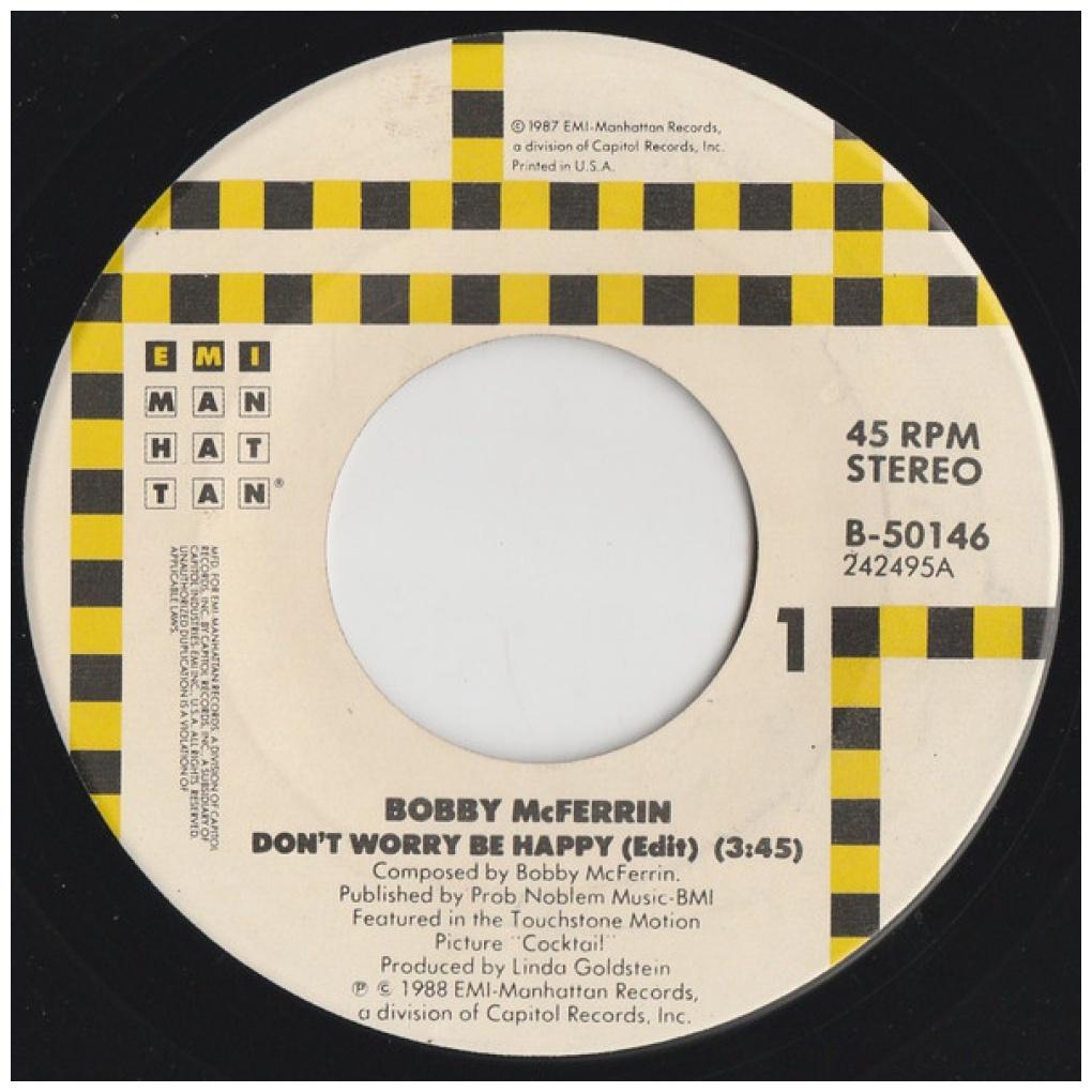BOBBY McFERRIN - DON'T WORRY BE HAPPY | 7" SINGLE USADO