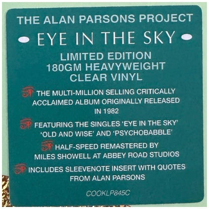 ALAN PARSONS PROJECT - EYE IN THE SKY (HALF-SPEED REMASTER) (CLEAR VINYL) | VINILO