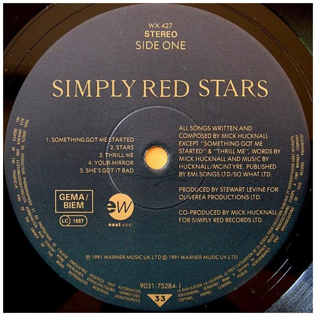 SIMPLY RED - STARS | VINILO USADO