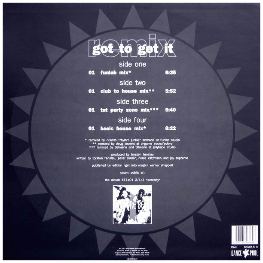 CULTURE BEAT - GOT TO GET IT (REMIX) (2LP) | 12'' MAXI SINGLE