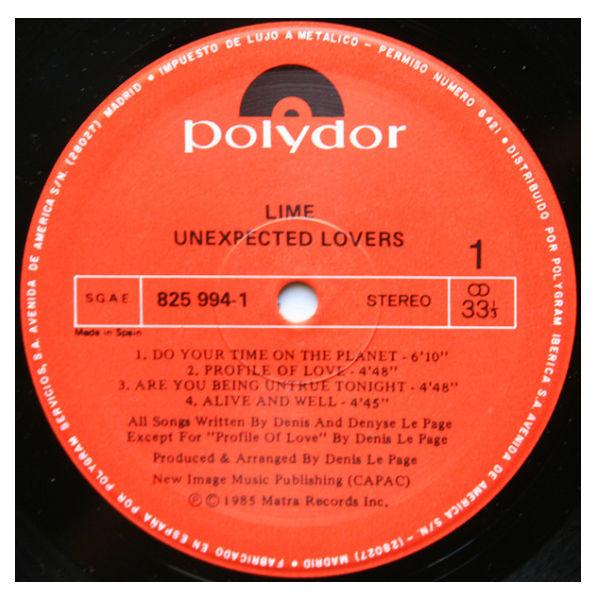 LIME - UNEXPECTED LOVERS  | VINILO USADO