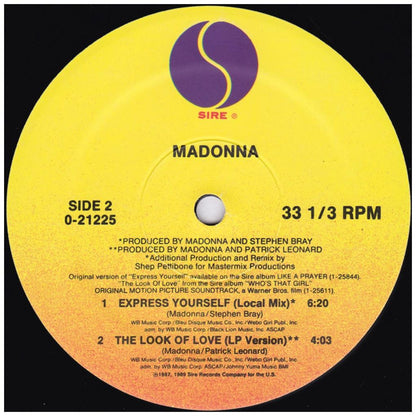 MADONNA - EXPRESS YOURSELF | 12'' MAXI SINGLE USADO