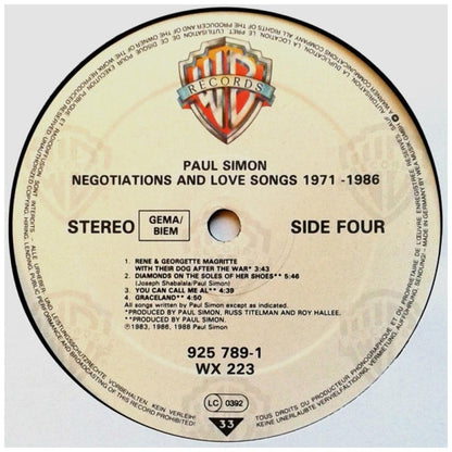 PAUL SIMON - NEGOTIATIONS AND LOVE SONGS: 1971-1986 (2LP) | VINILO USADO