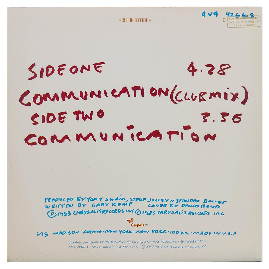 SPANDAU BALLET - COMMUNICATION(CLUB MIX) | 12" MAXI SINGLE USADO