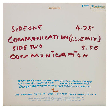 SPANDAU BALLET - COMMUNICATION(CLUB MIX) | 12" MAXI SINGLE USADO