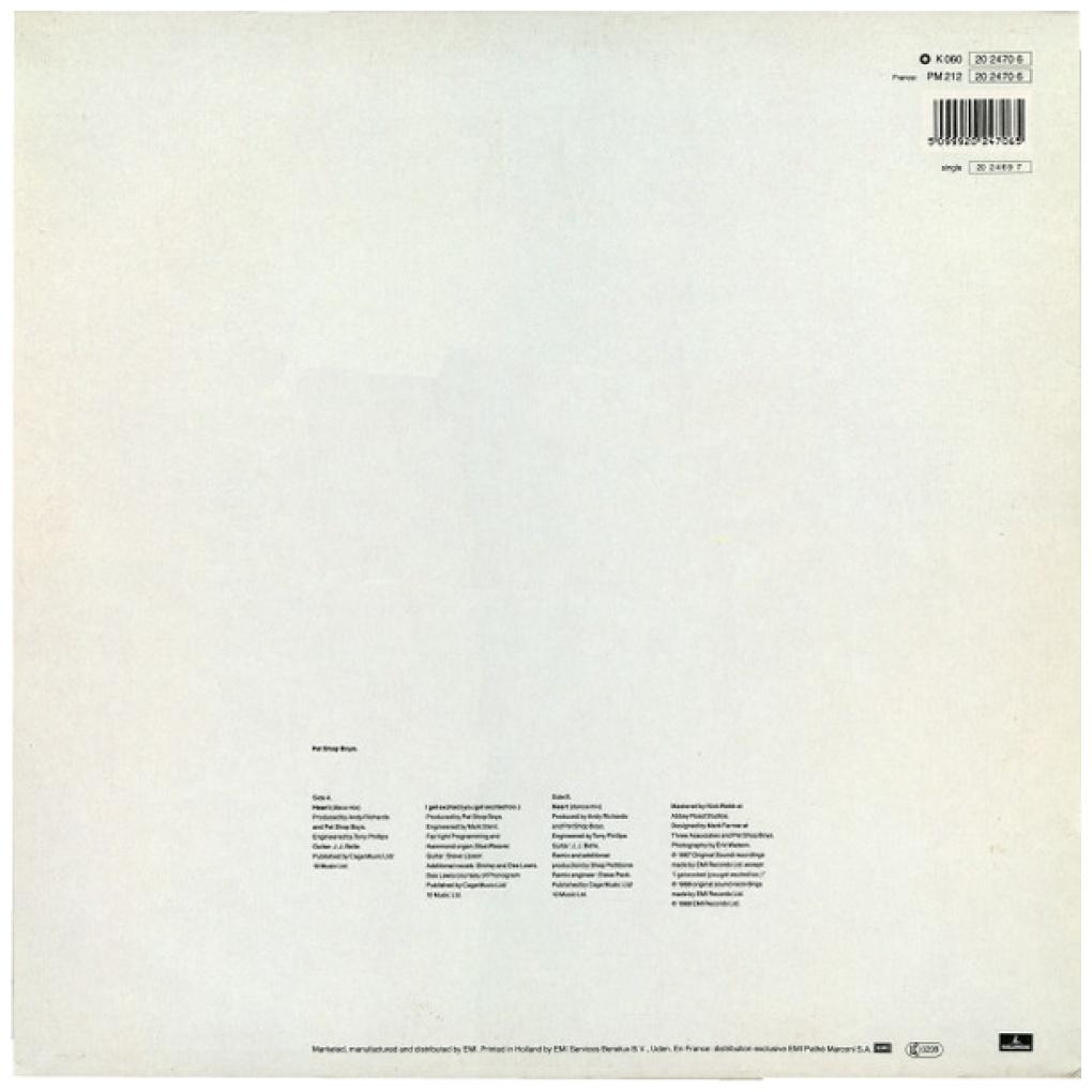PET SHOP BOYS - HEART | 12'' MAXI SINGLE USADO