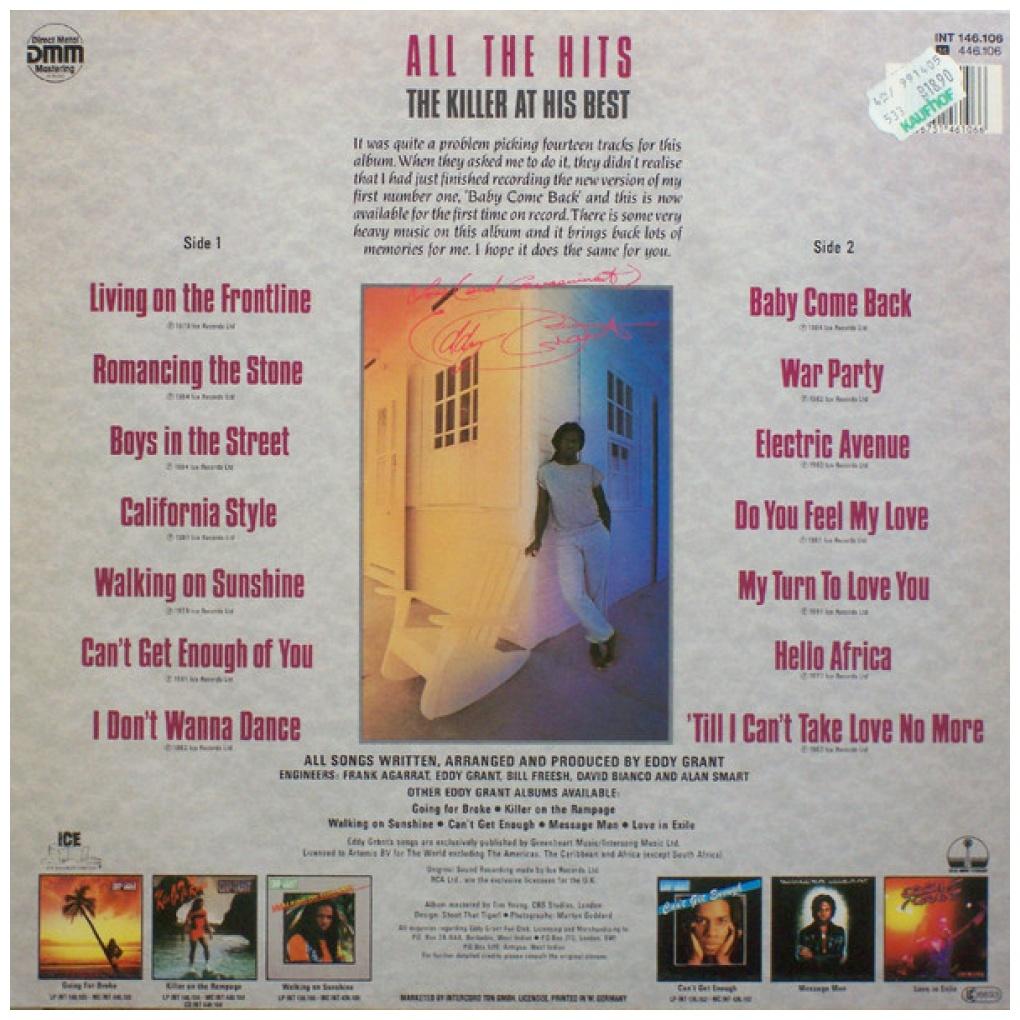 EDDY GRANT - ALL THE HITS | VINILO USADO