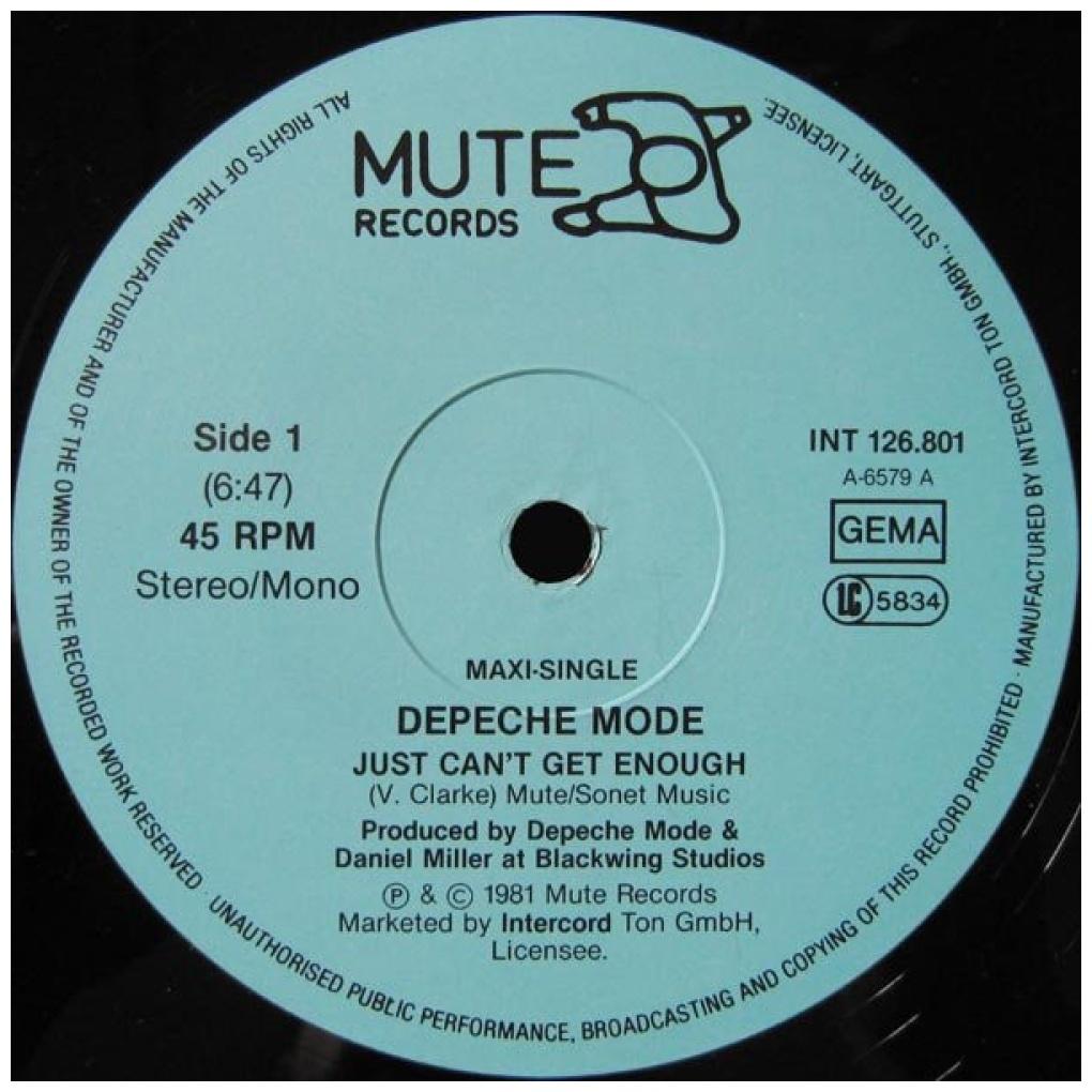 DEPECHE MODE - JUST CAN'T GET ENOUGH | 12" MAXI SINGLE VINILO USADO