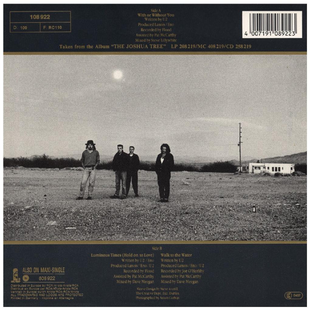 U2 - WITH OR WITHOUT YOU | 7" SINGLE USADO