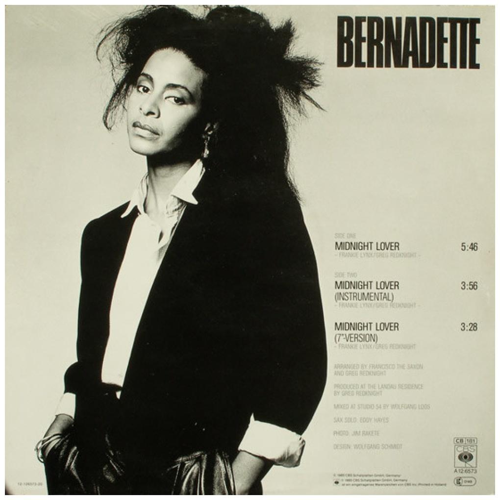 BERNADETTE - MIDNIGHT LOVER | 12'' MAXI SINGLE USADO