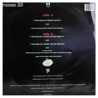 NOMAD  - (I WANNA GIVE YOU) DEVOTION - THE REMIXES | 12" MAXI SINGLE USADO