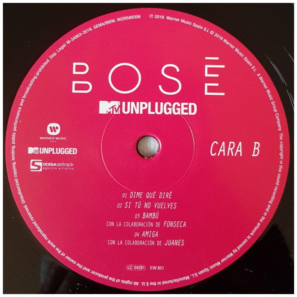 MIGUEL BOSE - MTV UNPLUGGED (2LP) | VINILO