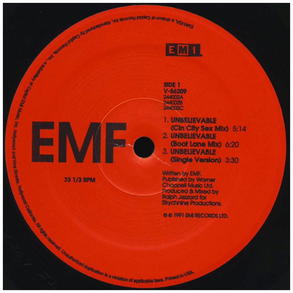 EMF - UNBELIEVABLE | 12'' MAXI SINGLE USADO